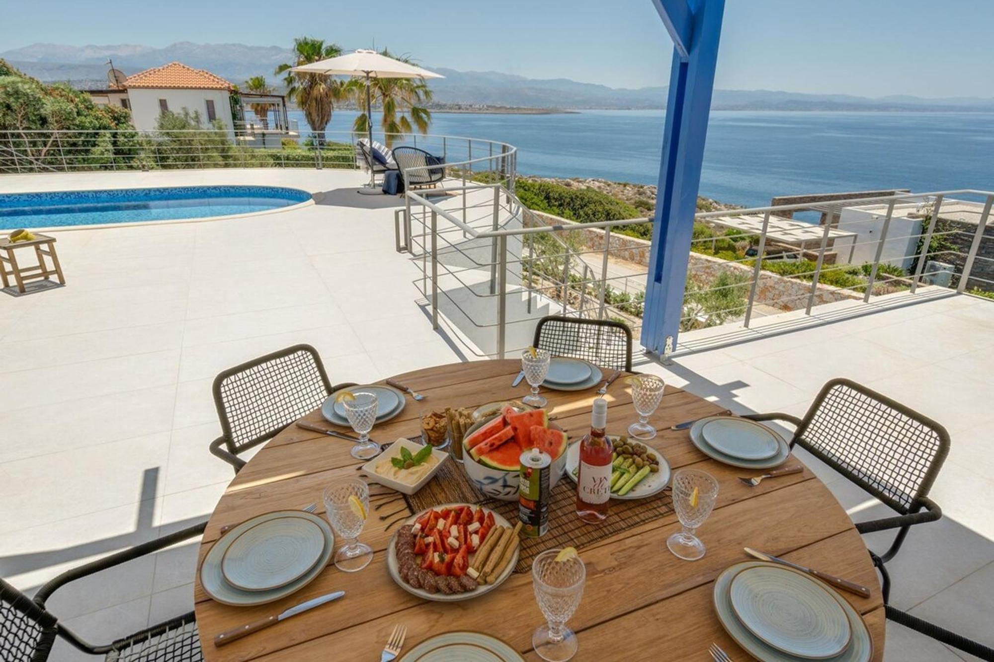 Chorafakia Villa Hemera Ocean View Private Heated Pool מראה חיצוני תמונה
