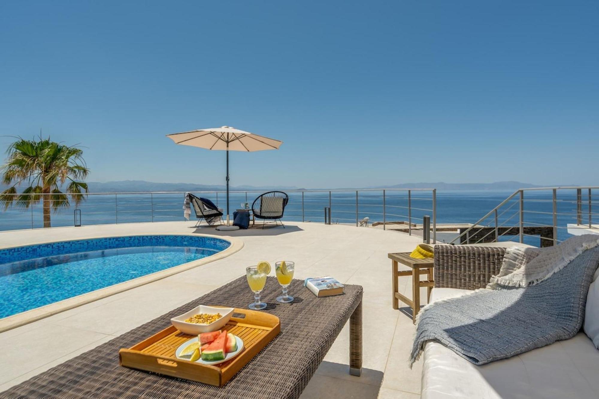 Chorafakia Villa Hemera Ocean View Private Heated Pool מראה חיצוני תמונה