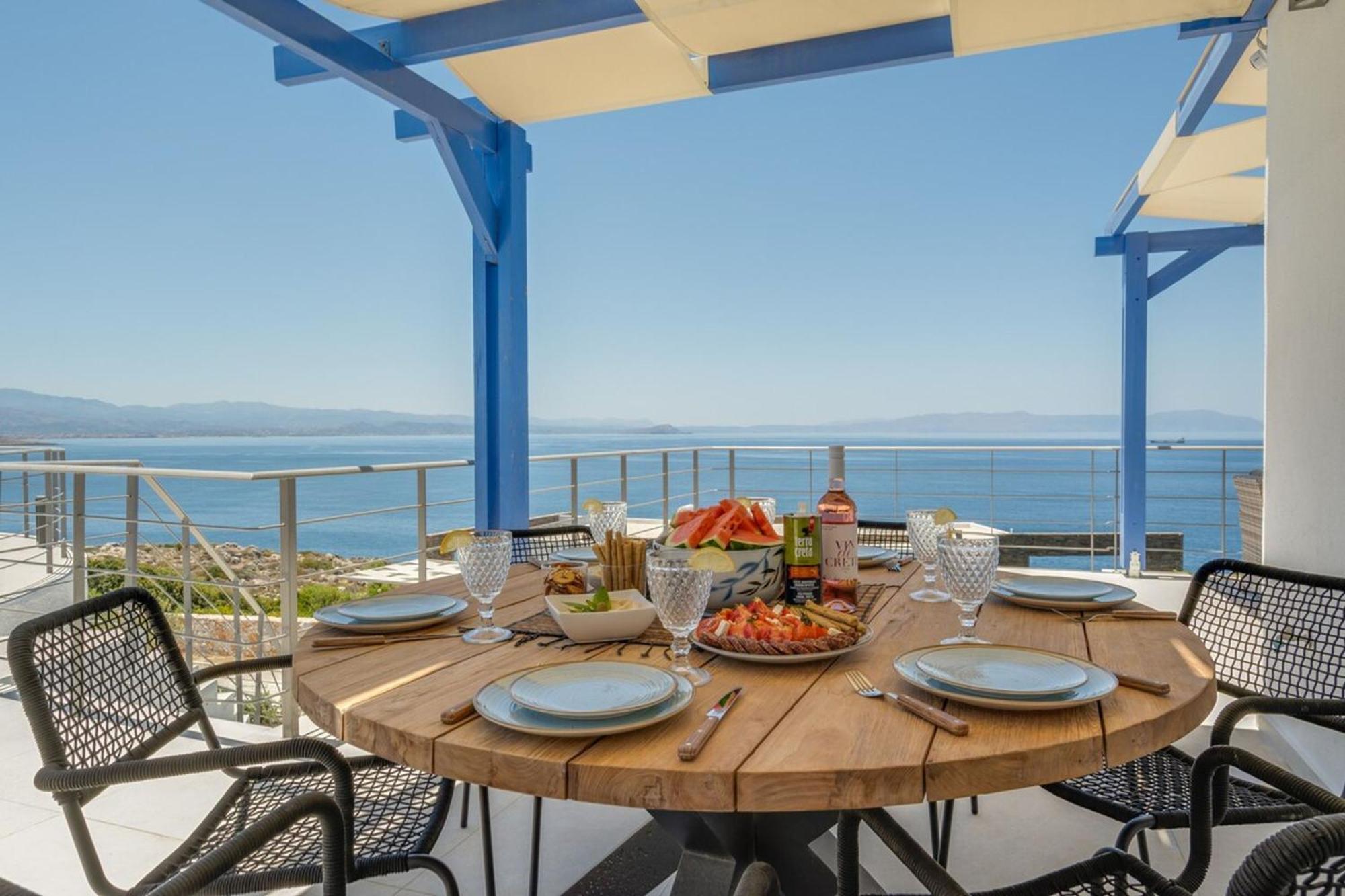 Chorafakia Villa Hemera Ocean View Private Heated Pool מראה חיצוני תמונה