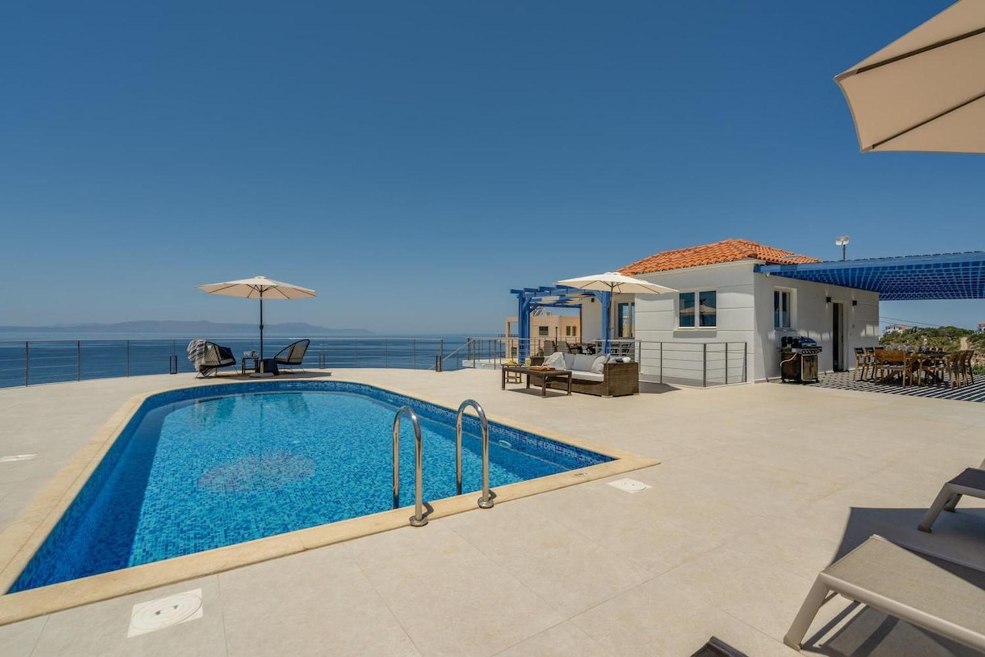 Chorafakia Villa Hemera Ocean View Private Heated Pool מראה חיצוני תמונה