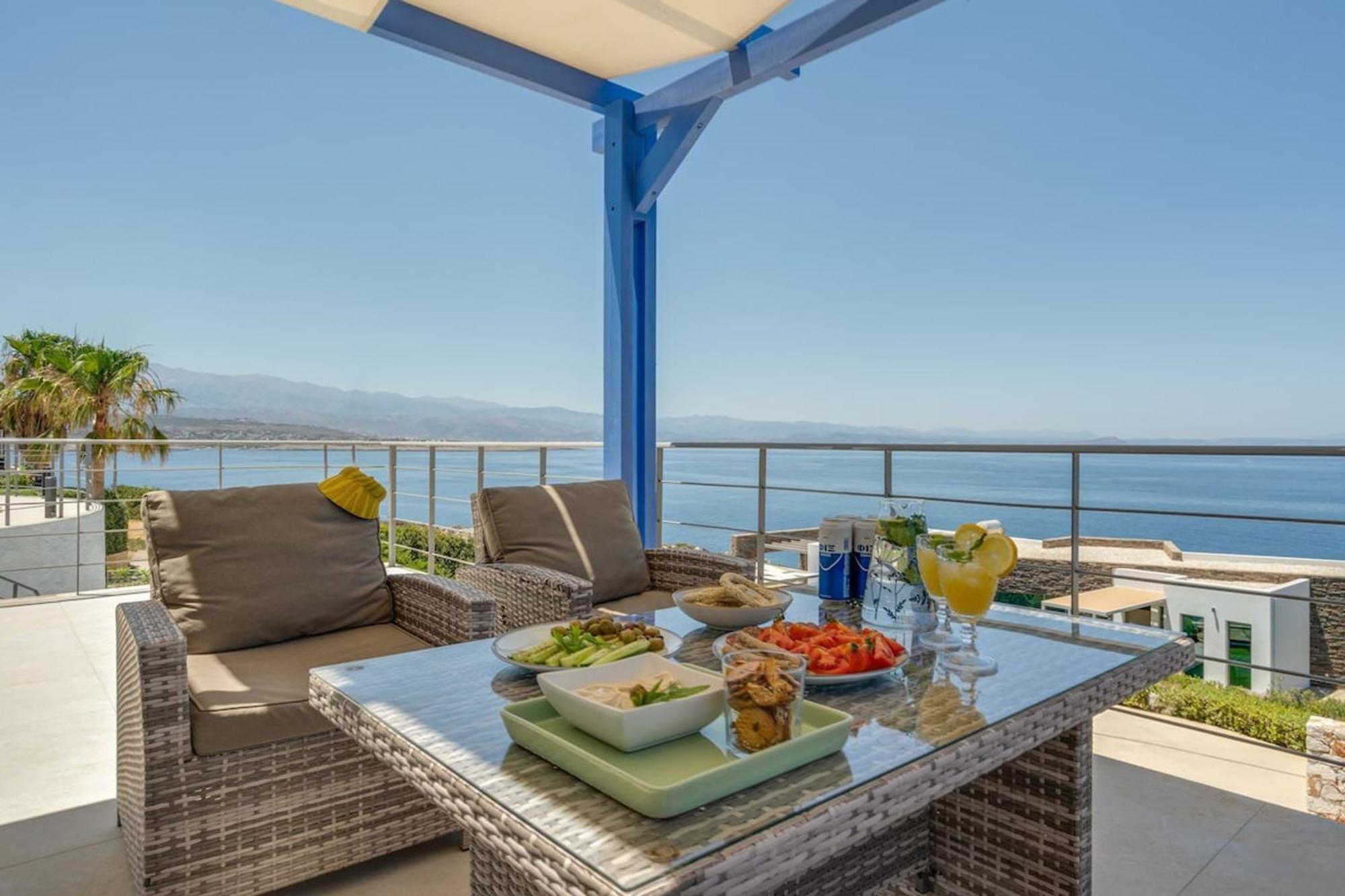 Chorafakia Villa Hemera Ocean View Private Heated Pool מראה חיצוני תמונה