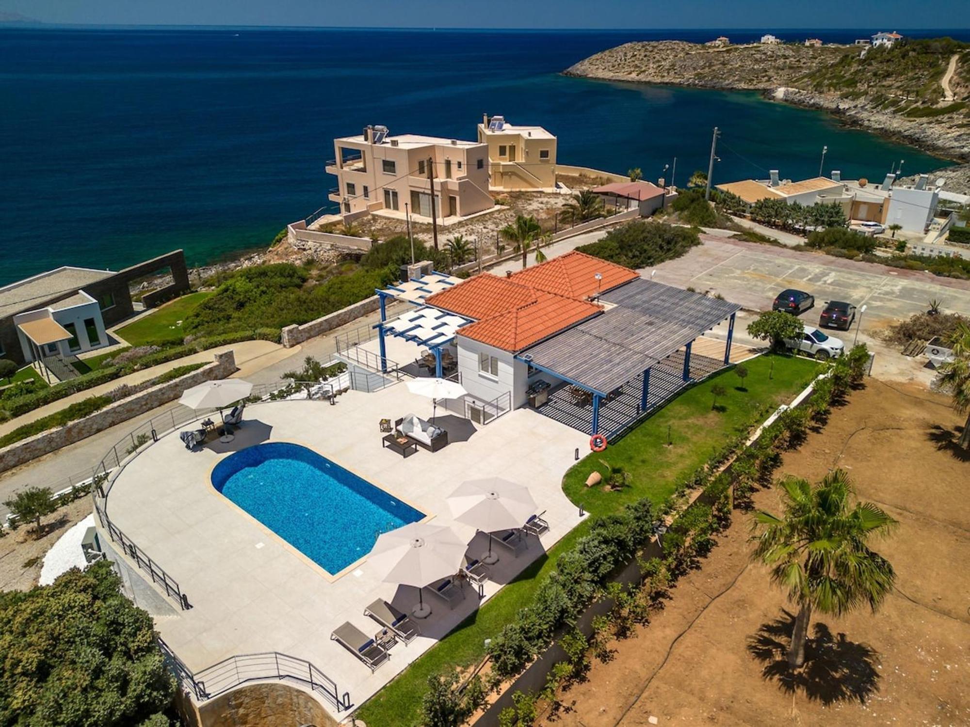 Chorafakia Villa Hemera Ocean View Private Heated Pool מראה חיצוני תמונה