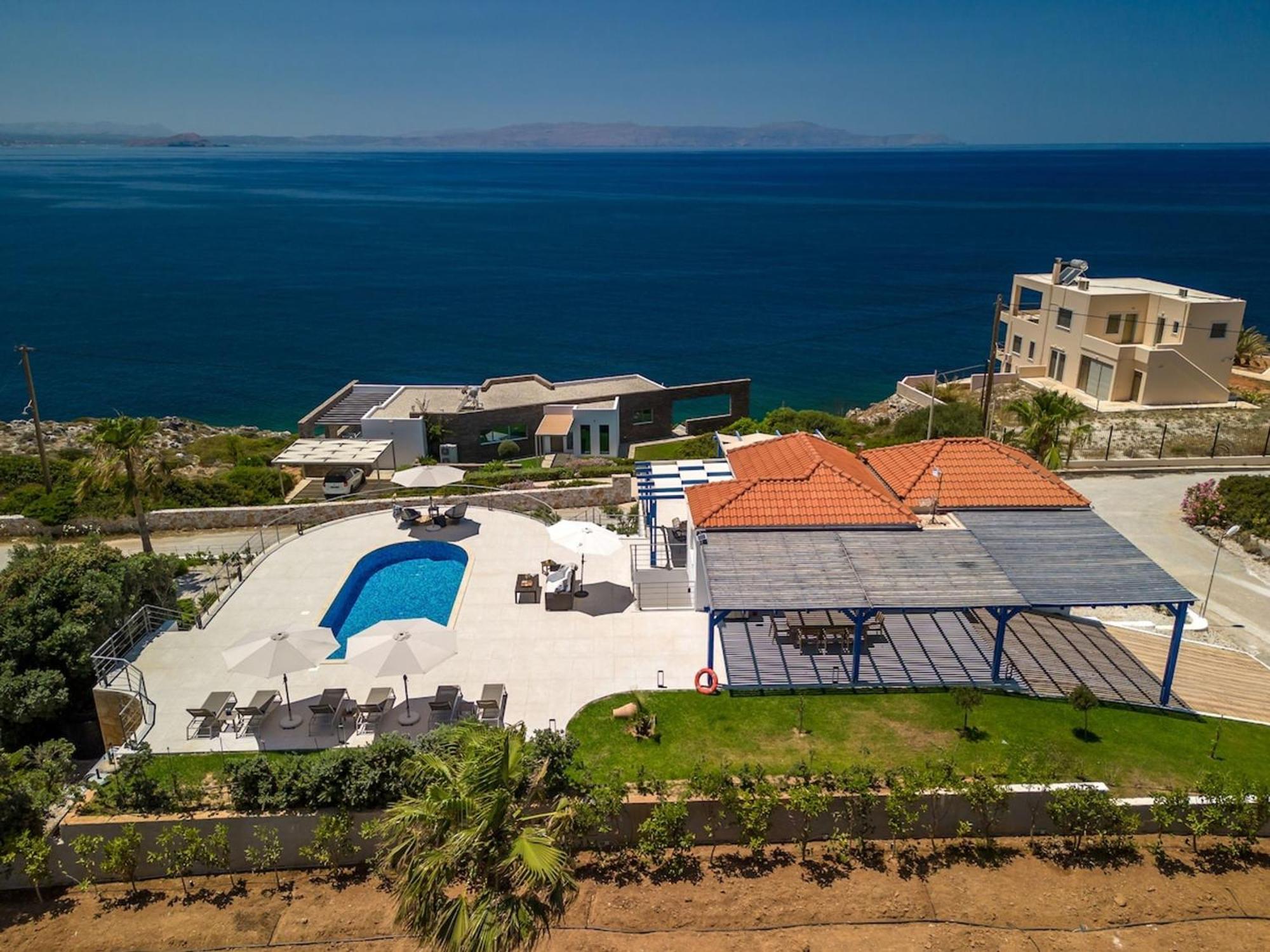 Chorafakia Villa Hemera Ocean View Private Heated Pool מראה חיצוני תמונה