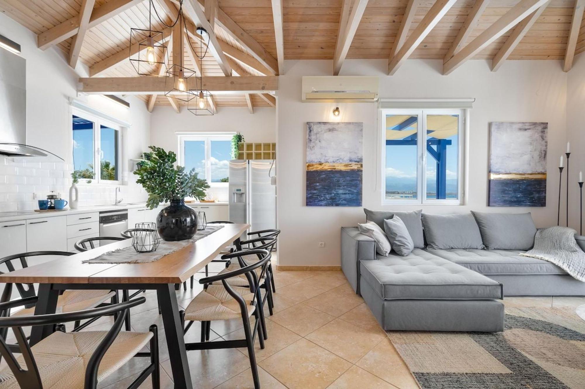 Chorafakia Villa Hemera Ocean View Private Heated Pool מראה חיצוני תמונה