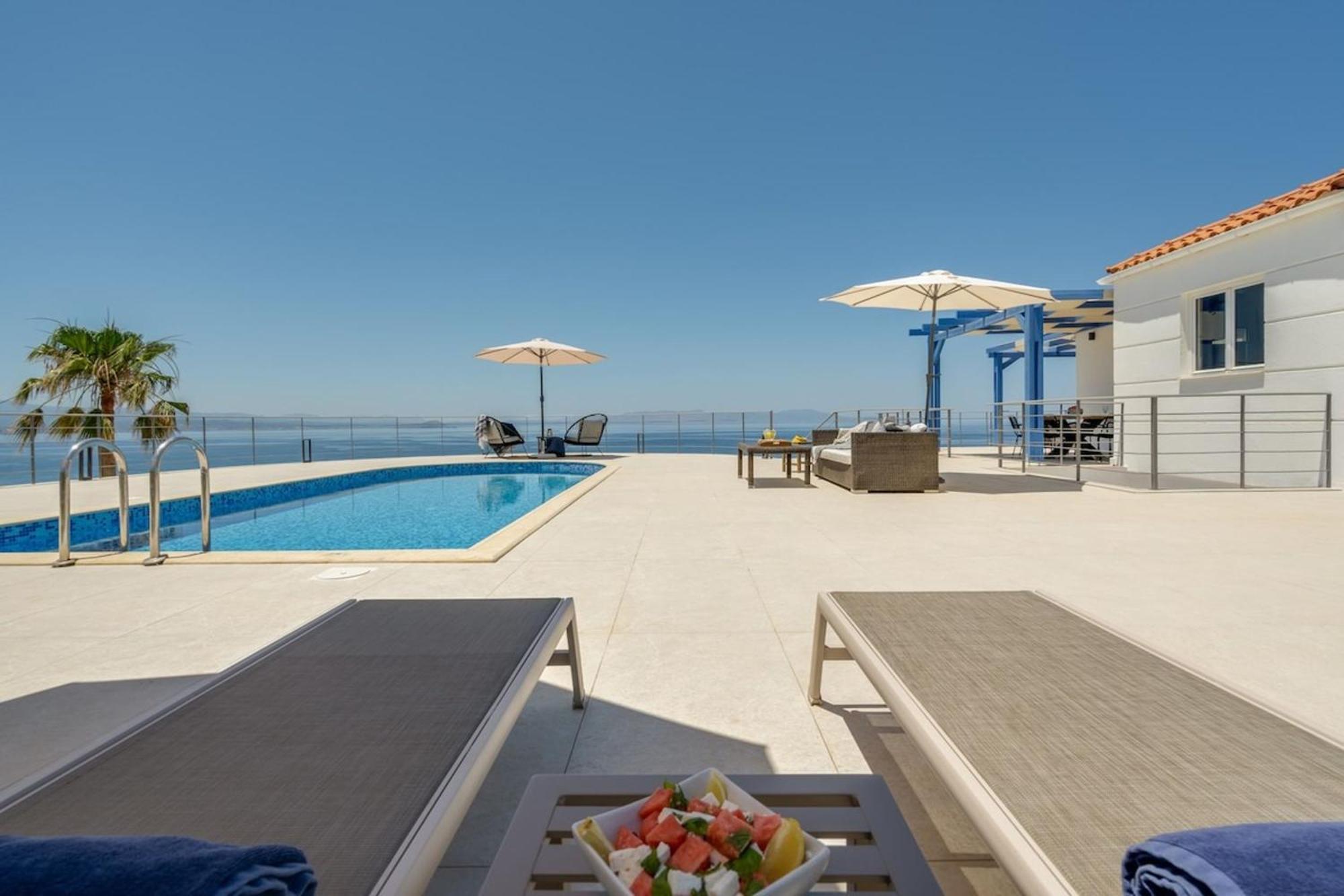 Chorafakia Villa Hemera Ocean View Private Heated Pool מראה חיצוני תמונה
