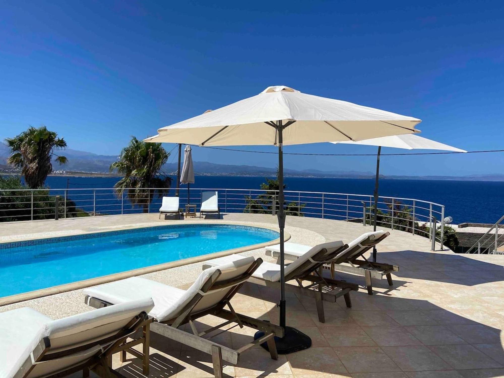 Chorafakia Villa Hemera Ocean View Private Heated Pool מראה חיצוני תמונה